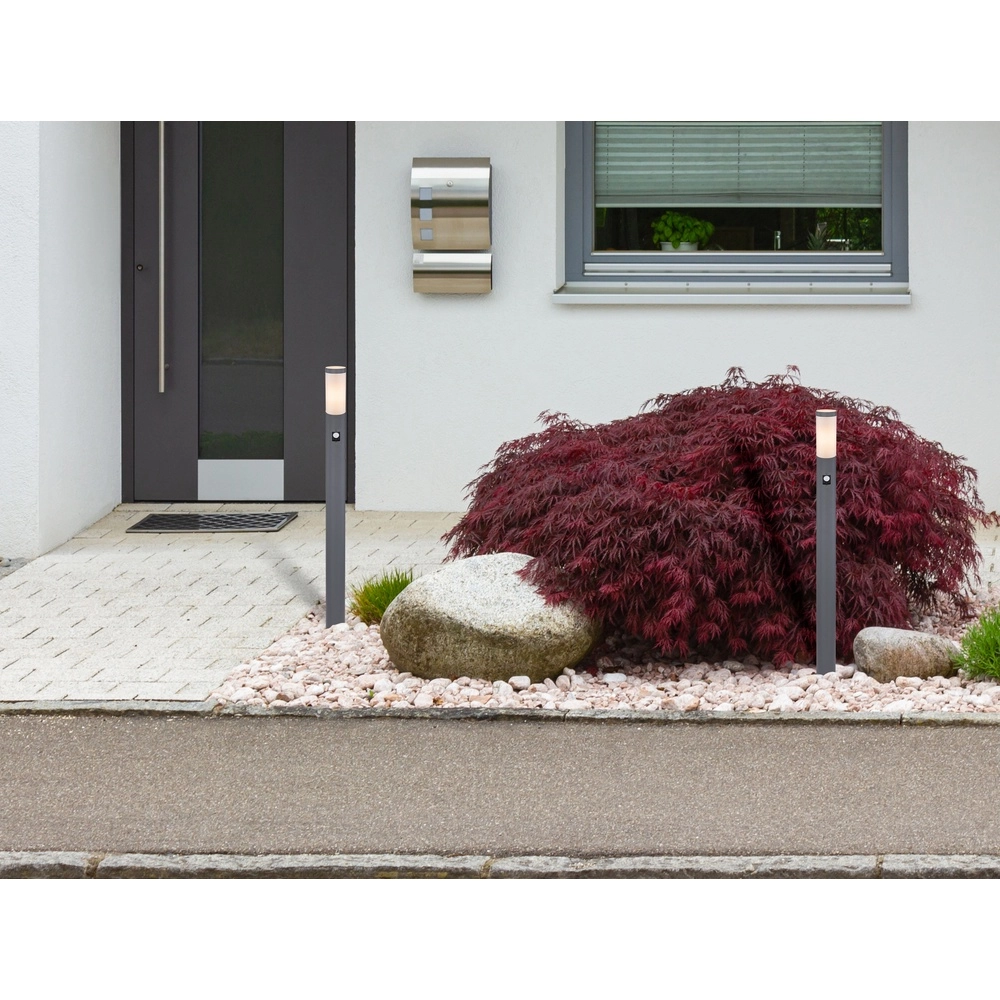 Gartenlampe 110 cm Boston Anthrazit mit Weiß und Sensor Globo 9007371414666