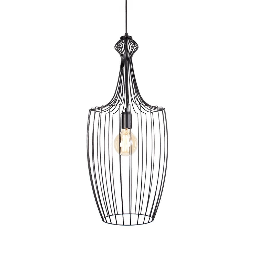 Schwarze Drahtlampe Luksor Ø 32cm