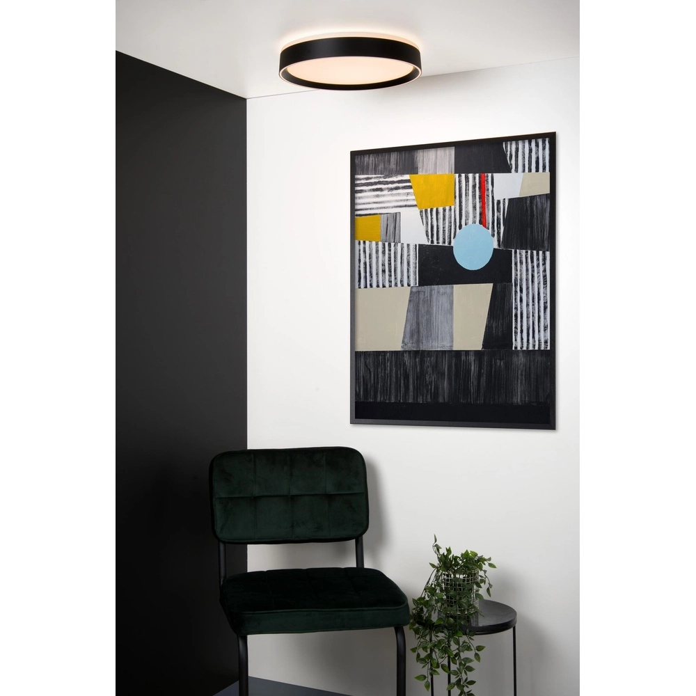 Deckenlicht Nuria Ø 40cm schwarz Lucide 5411212791771