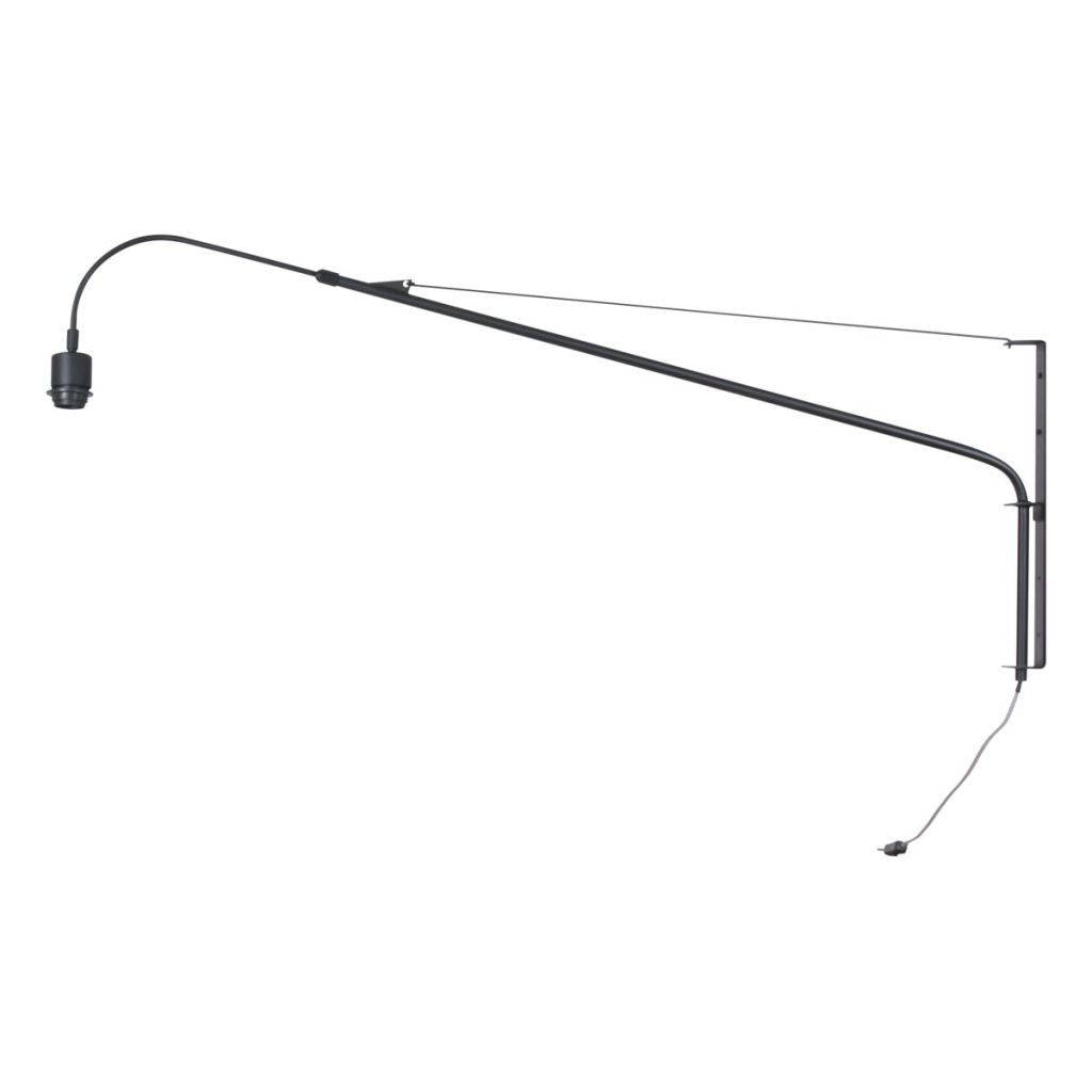 Wandlampe schwarz Vela Lino mit schwarzem Farbton Ø60 cm Steinhauer 8712746182507
