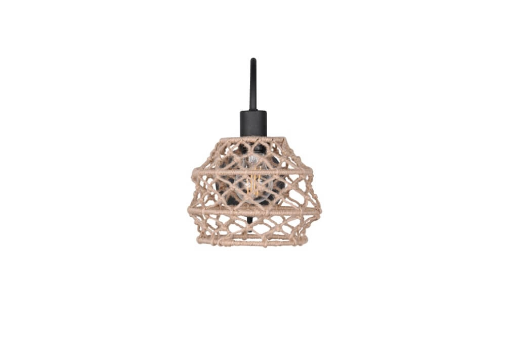 Rattan-Wandleuchte Hive mit schwarz Trio 4017807637212
