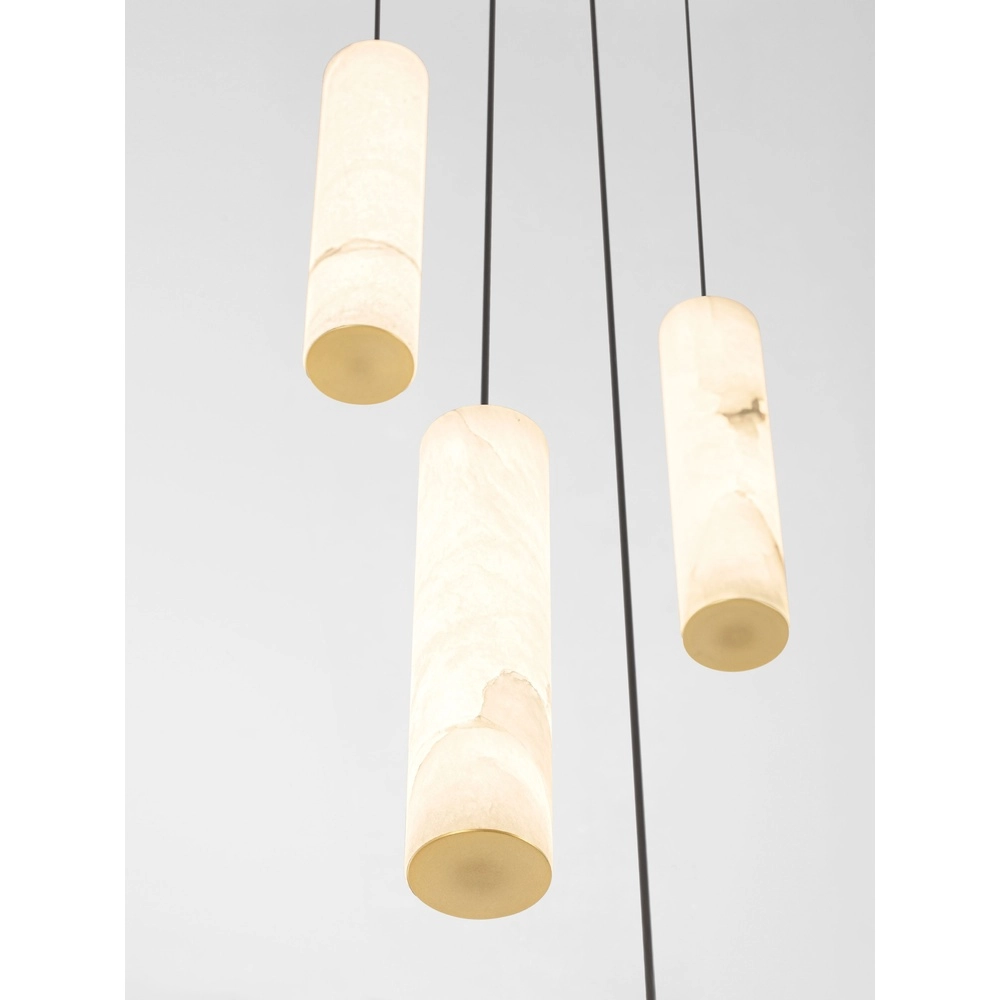 Pendellampe Diletto Gold mit weißen 7-Lichtern Lyora 5212063503236