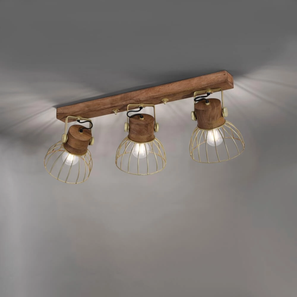 Deckenleuchte Alami Braunes Messing, 3-flammig Just Light 4043689976231
