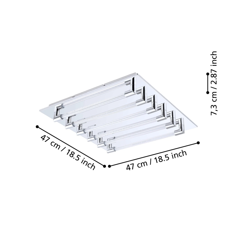 Deckenlampe Velarde 6-Licht Chrom Eglo 9002759953997