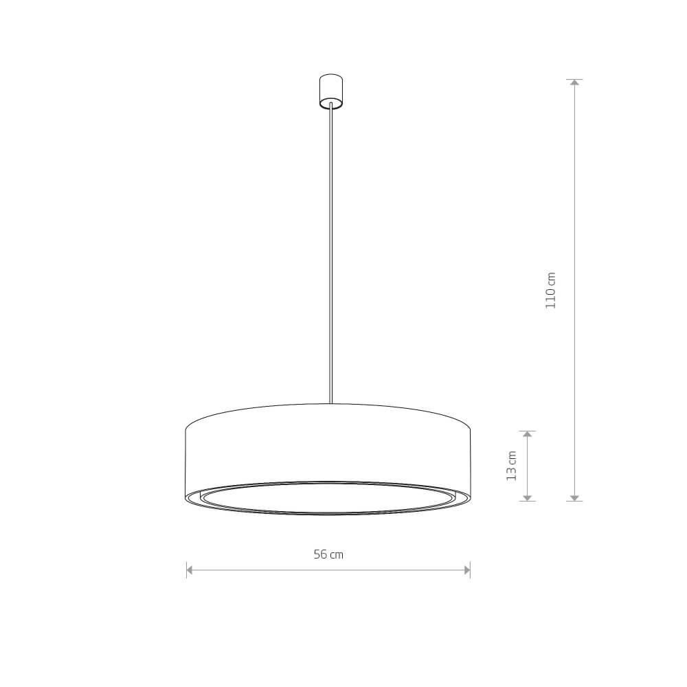 Weiße Hängelampe Mist Ø 56cm Lyora 5903139894296