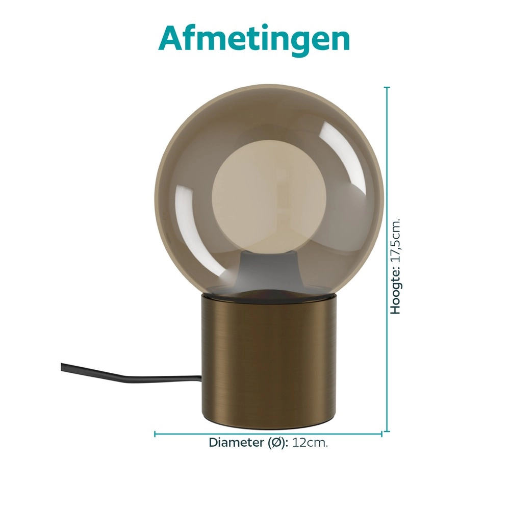 Design-Tischlampe Bravino Kupferbronze