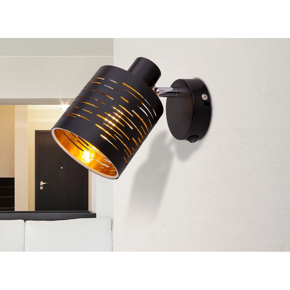 Wandlicht Tunno Schwarz Globo 9007371398072