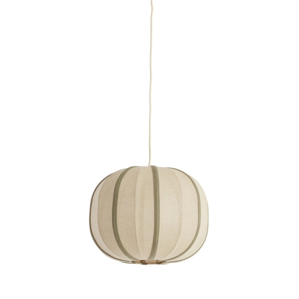 Japandi-Pendellampe Esmiria Ø 40cm – olivgrün
