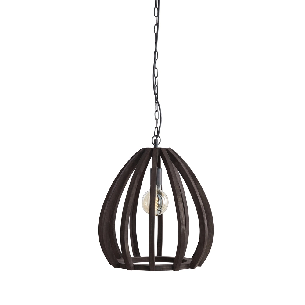 Holz-Pendellampe Barsia Ø 40cm – Walnussfarbe Light & Living 8717807701031