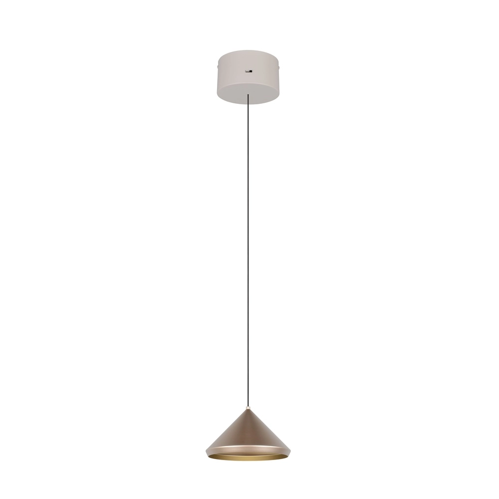 Moderne Pendelleuchte Laguna Ø 18cm kaffeebraun Trio 4017807671070
