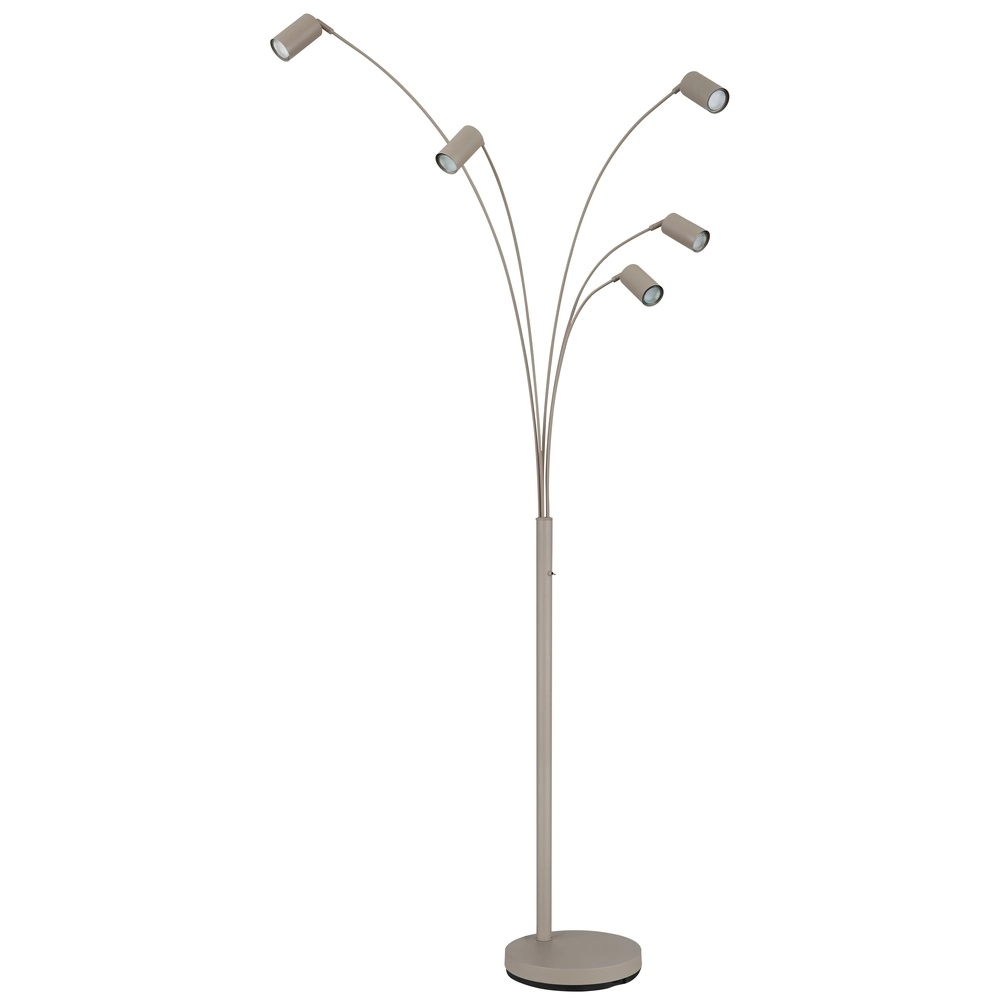 5-flammige Stehleuchte Robby sandbraun Globo 9007371566365