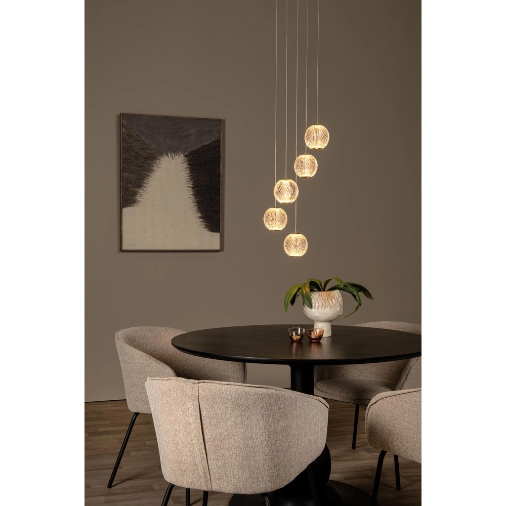Goldene Pendellampe Cintra Vide 5-Licht Lucide 5411212134417