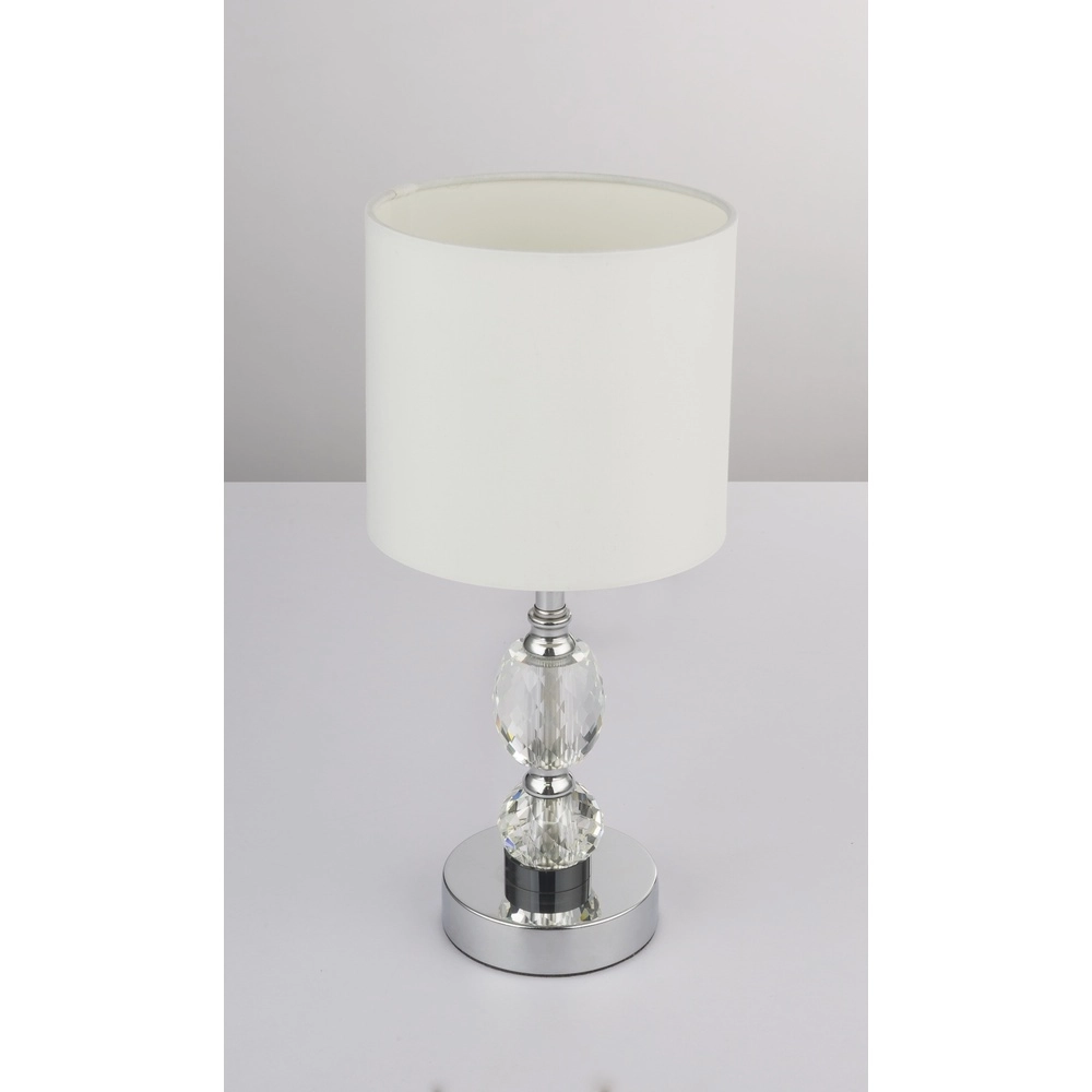 Klassische Tischlampe Bronn Chrom 34cm Globo 9007371379361