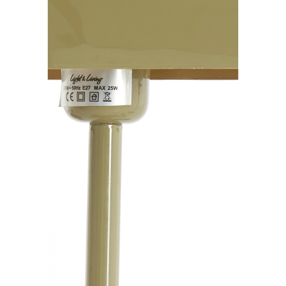 Nachttischlampe Elenie 25x13 cm – glänzend taupe Light & Living 8717807818838