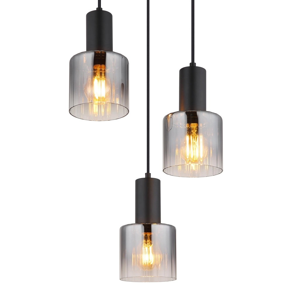 Design-Pendellampe Jack 3-Licht Schwarz Globo 9007371519828