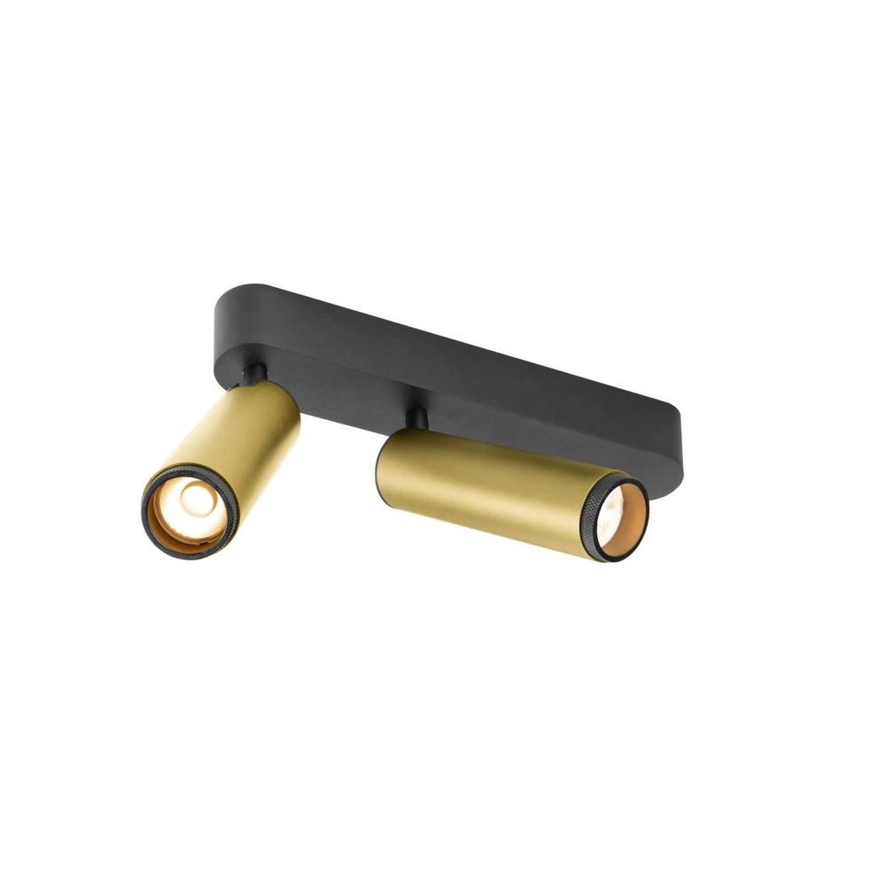 Aufputz-Spot Grip! M 2-flammiges Gold 2700K SLV 4024163304542