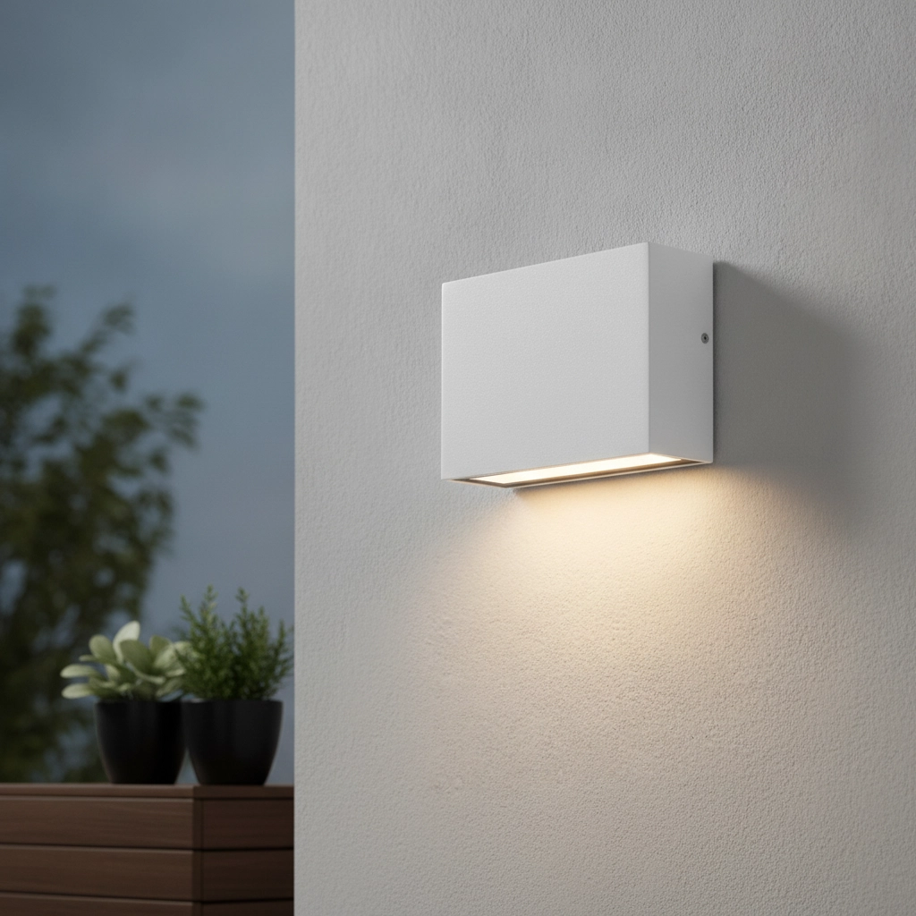 Schlanker Wandstrahler Tick Downlight Weiß