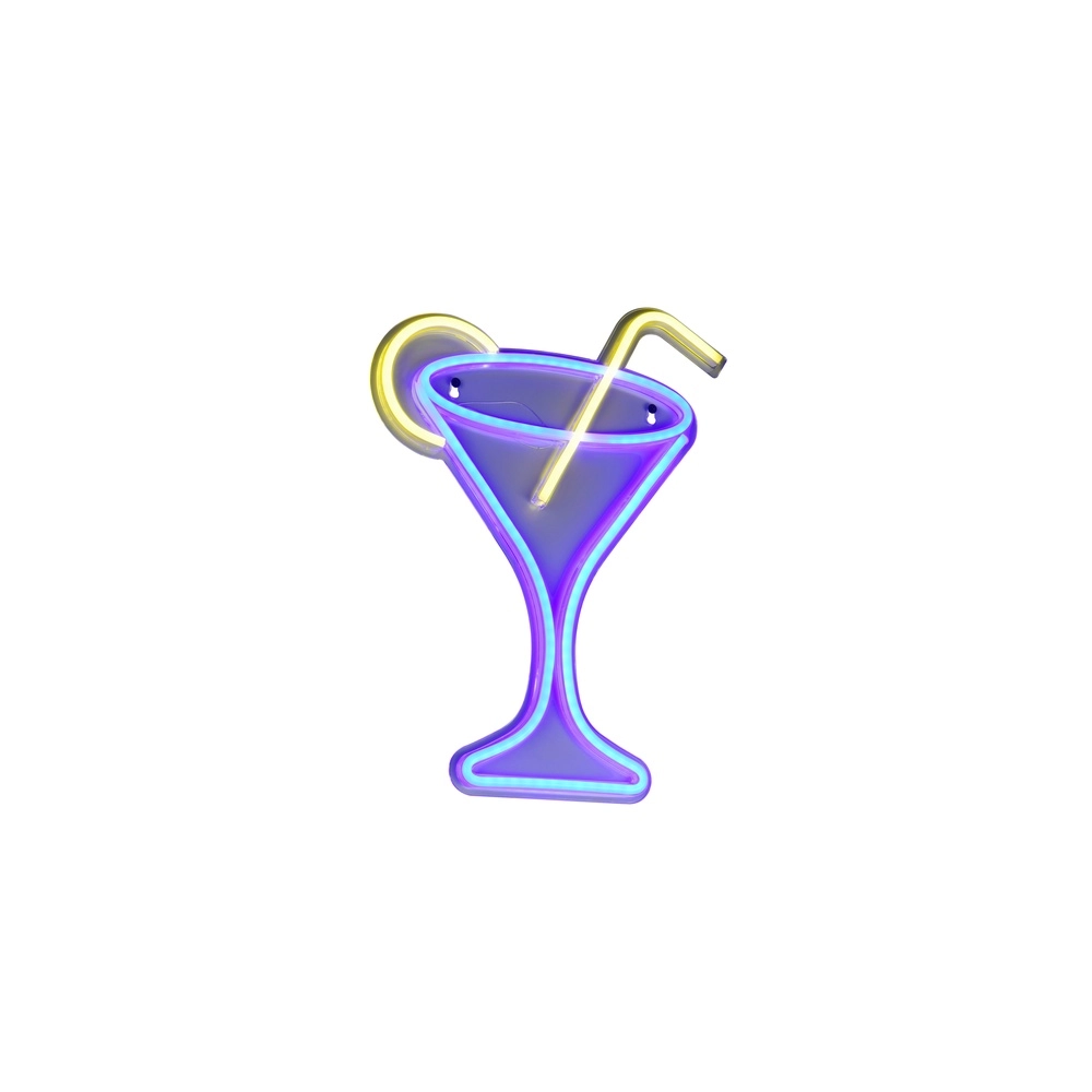 Neon-Wandleuchte Cheers lila Trio 4017807657487