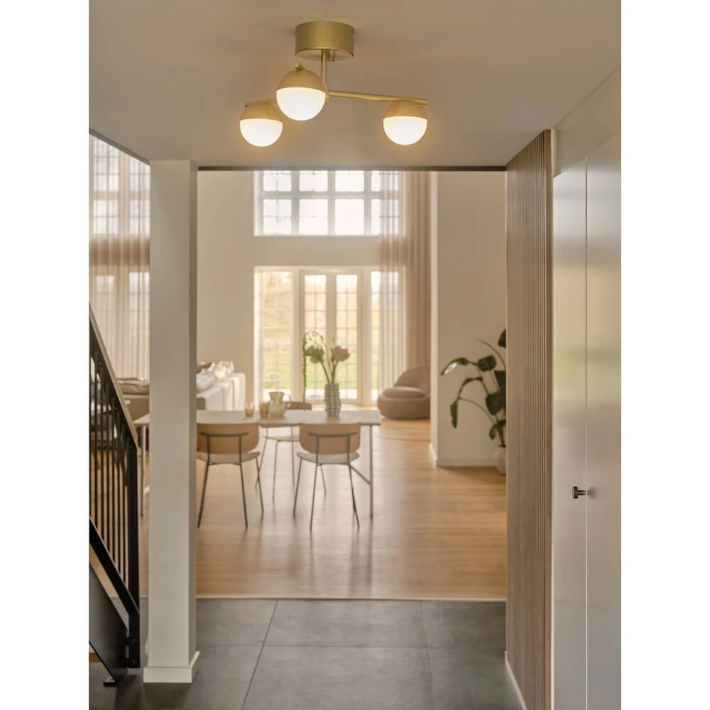 Deckenleuchte aus Messing Contina Bauform 3-flammig Nordlux 5704924024313