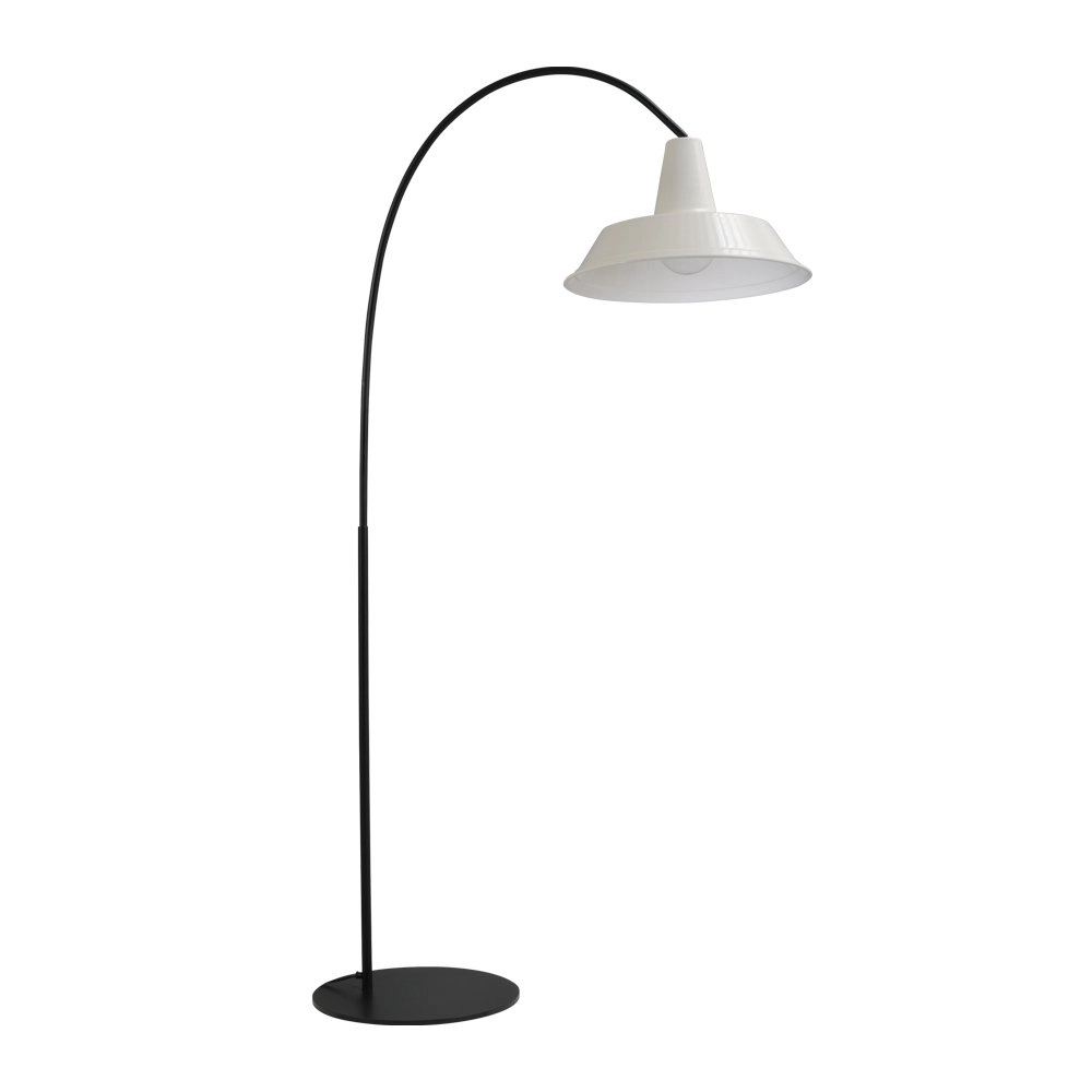 Stehlampe Industria 186 schwarz mit weiß