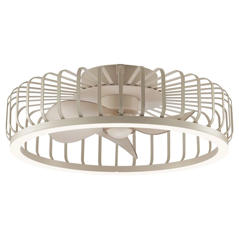 Drahtlampen-Deckenventilator Capo Sandbraun
