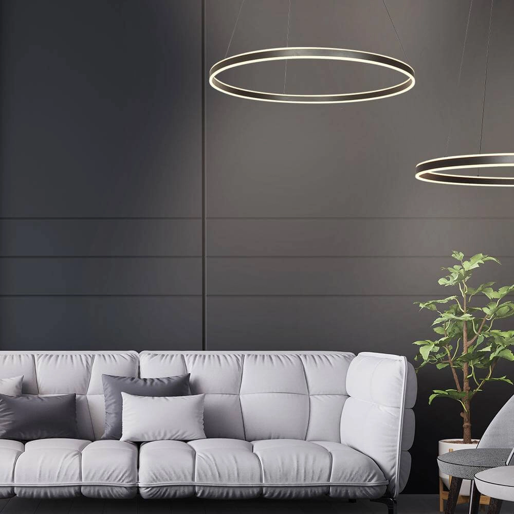 Design-Pendelleuchte Ringlux schwarz Ø 100cm Steinhauer 8712746171686