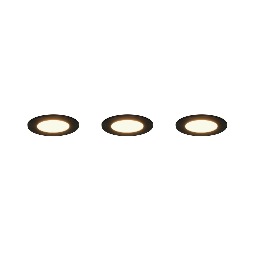 Set mit 3 Einbaustrahlern Himal schwarz IP65 Trio 4017807663792