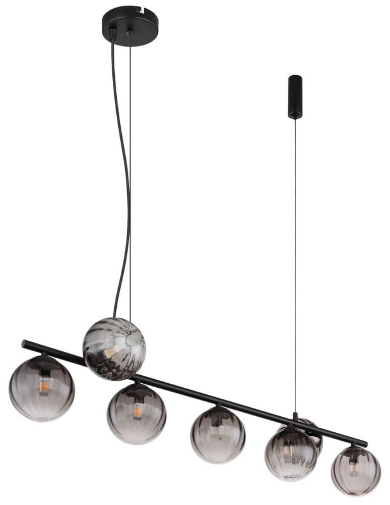 Hängelampe mit 7 Leuchten Dallerta Rauchglas Globo 9007371452576
