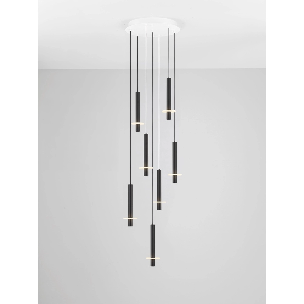 Design-Pendellampe Noemi schwarz mit weißem Ø 47 cm Lyora 5212063503281