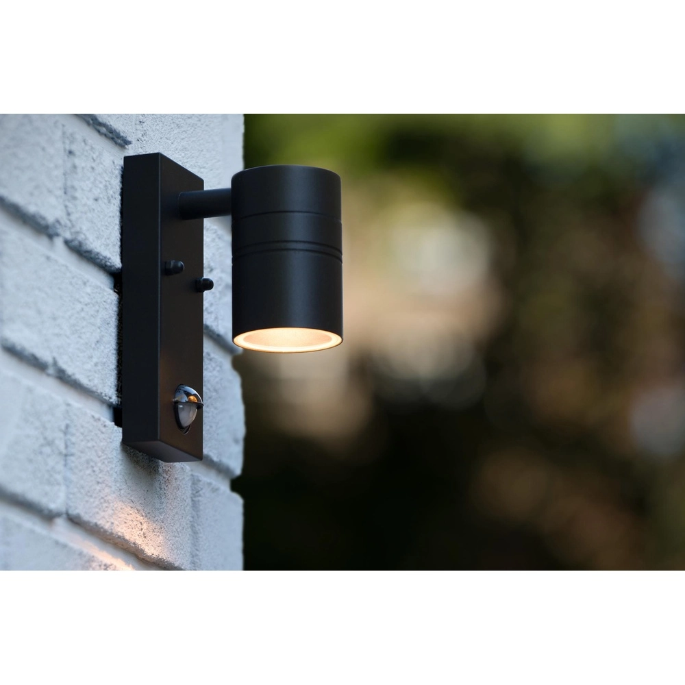 Wandscheinwerfer Arne-Led Ir Down Black mit Sensor Lucide 5411212143853