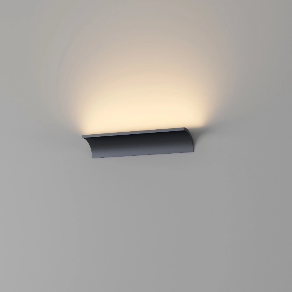 Indirekte Wandlampe Malibu Oben – schwarz