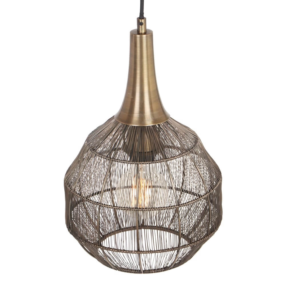 Runde Hängelampe Soraya Ø 26cm - Bronze Trio 4017807617481