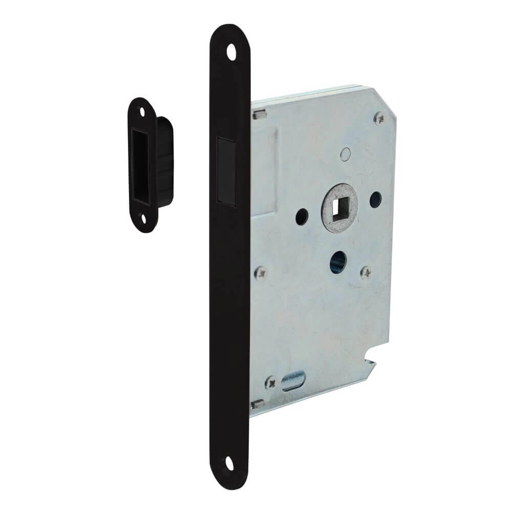 Schloss für den Falldurchgangsverschluss Domus Magnet schwarz abgerundet Intersteel 8714186463239