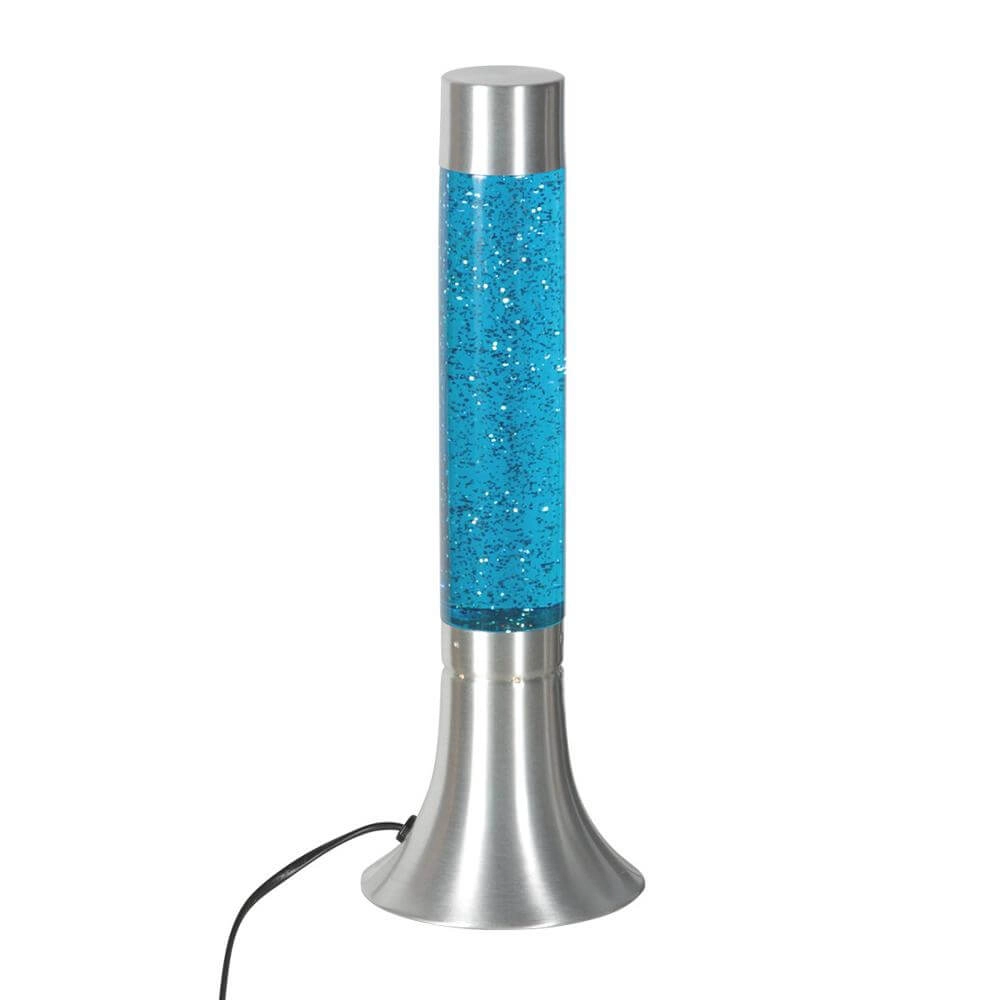 Lavalampe Volcan Metall mit Blau Steinhauer 8712746177664