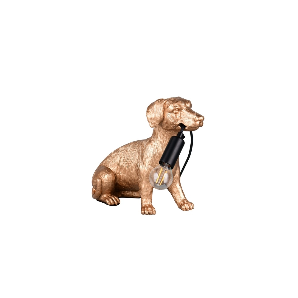 Tischlampe Rudi Hund Gold Trio 4017807668162