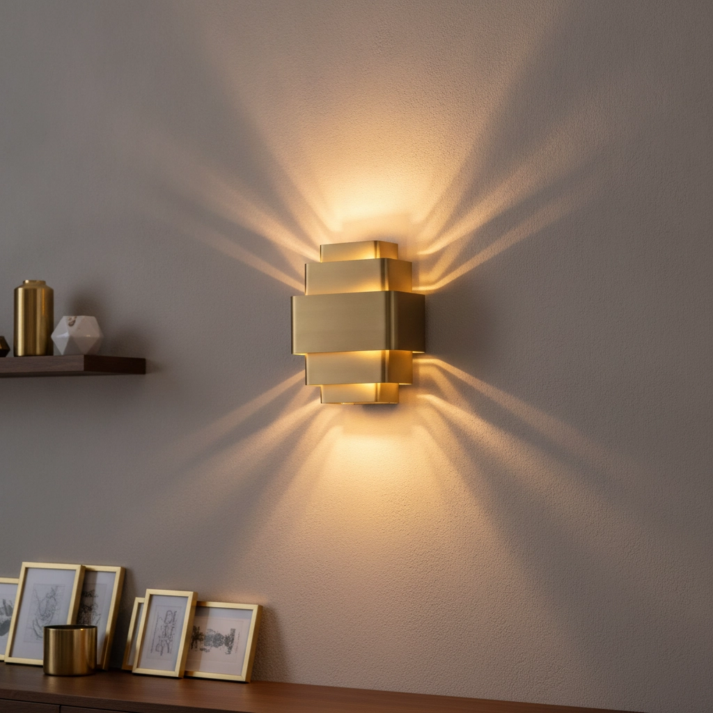 Design-Wandleuchte Layers Bronze