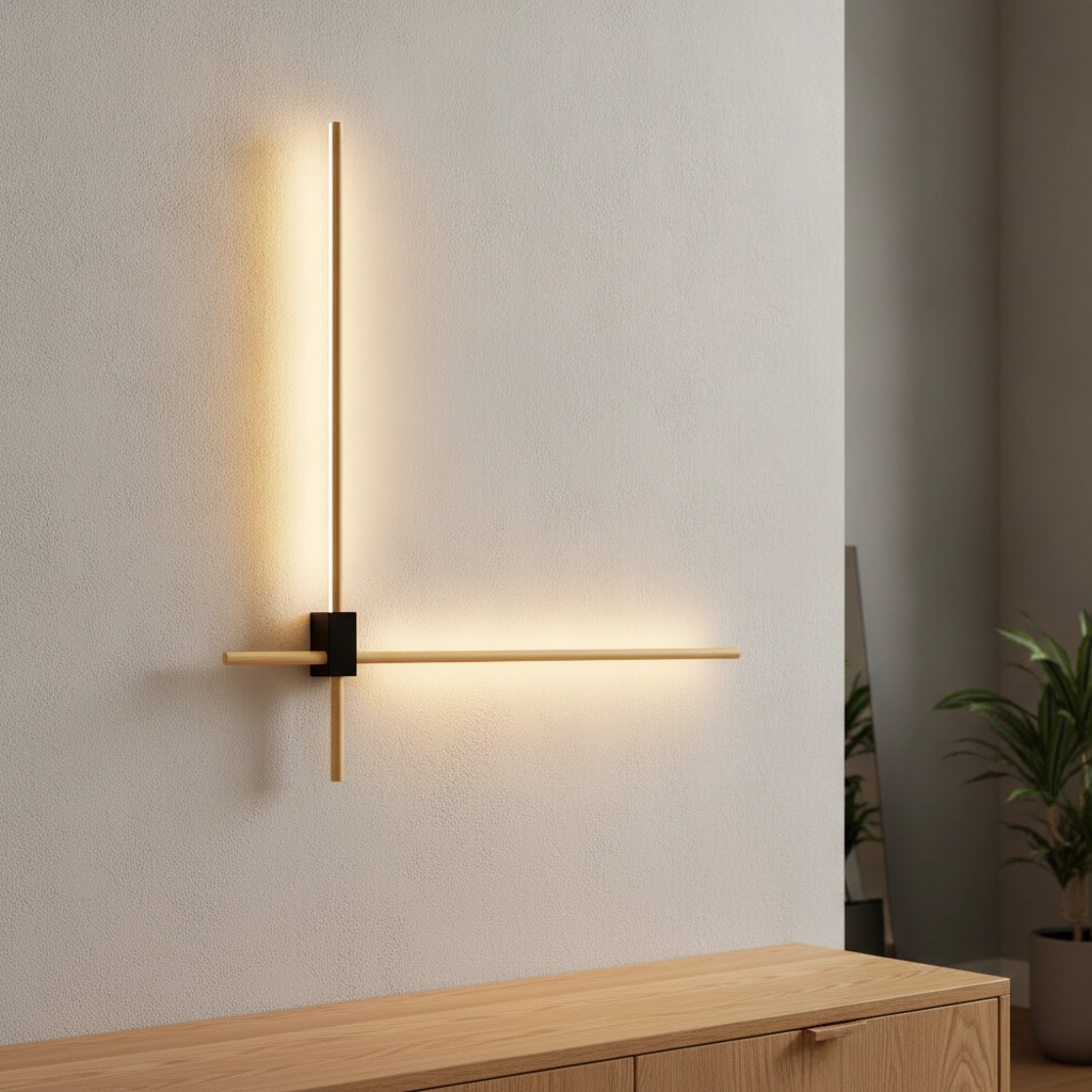 Schlanke Wandleuchte Peak Gold