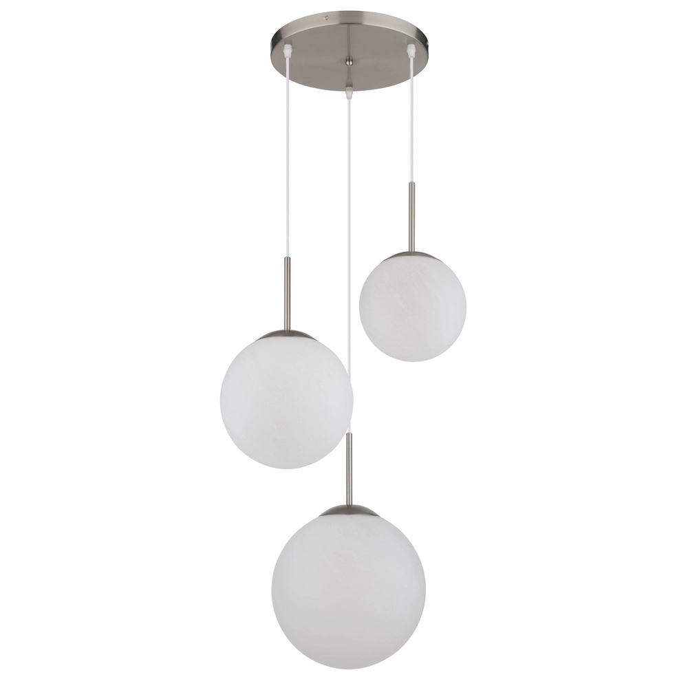 Design-Pendellampe Kop Nickel 3-Licht Patrone Globo 9007371513994