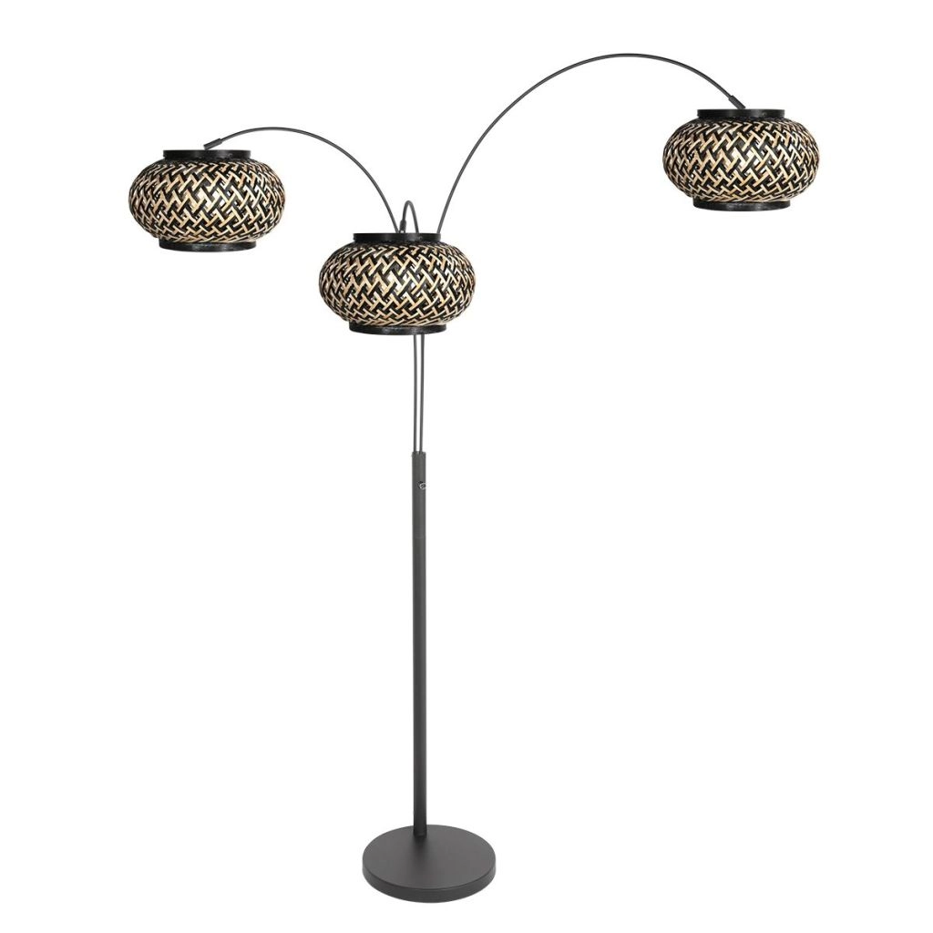 Stehlampe Nox Light mit Bambusmützen Steinhauer 8712746182880
