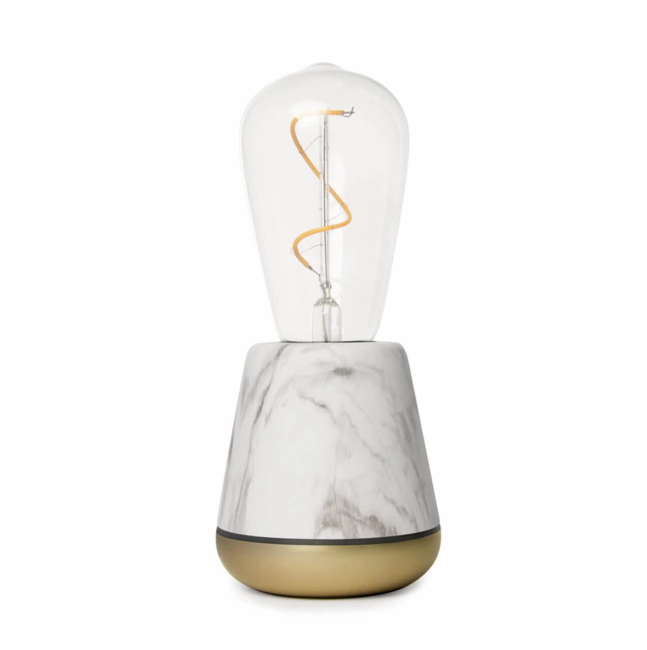 Wiederaufladbare Tischlampe One White Marble