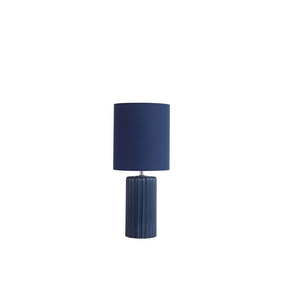 Blaue Tischleuchte Groove Keramik Searchlight 5053423274072