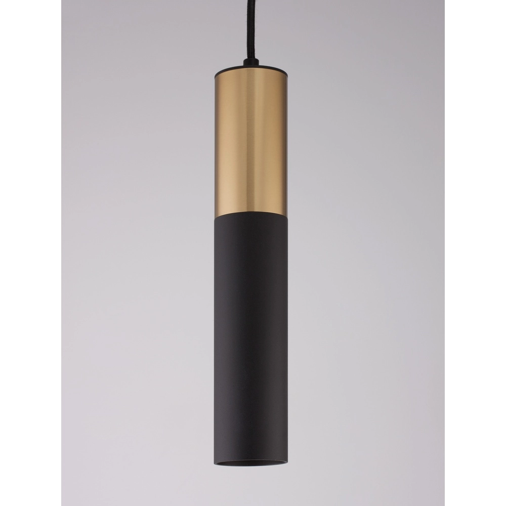 Pendelleuchte Pongo M Single 30cm gold mit schwarz Lyora 5212017430342