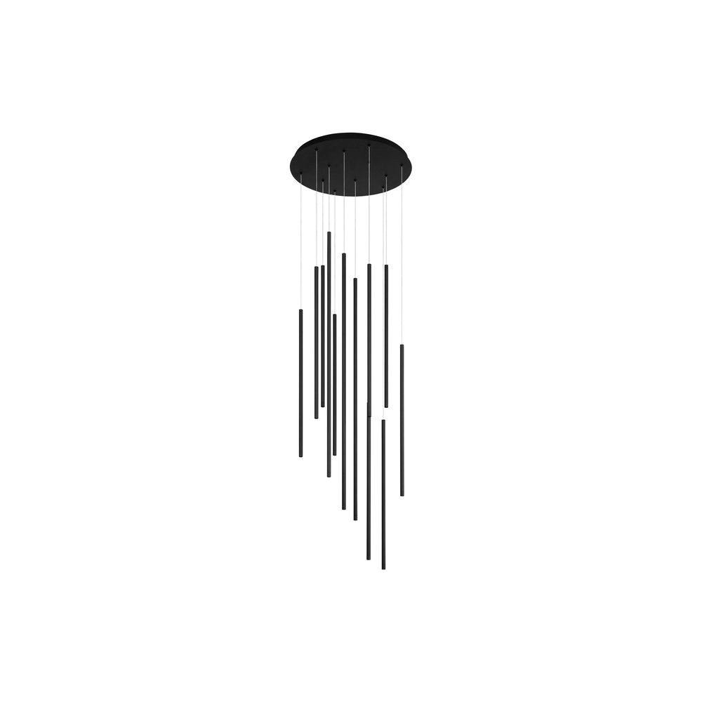 Design-Pendelleuchte Elettra 12-flammig schwarz Lyora 5212017446060