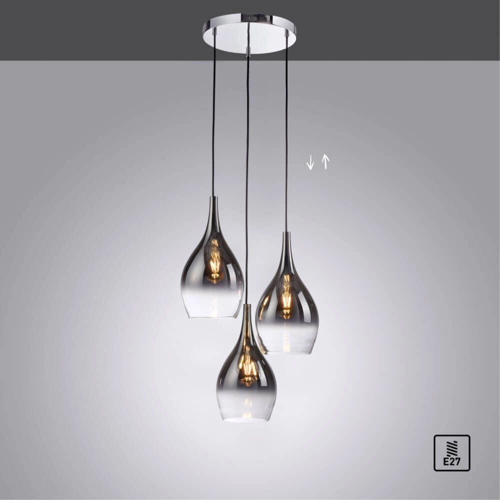 Moderne Hängelampe Pilua 3-flammig rund Paul Neuhaus 4012248366097