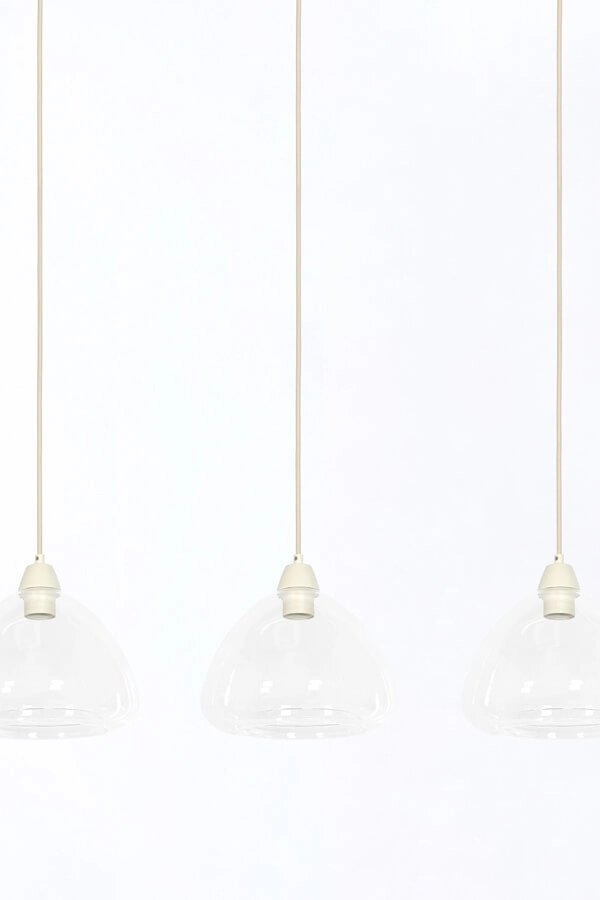 3-flammige Pendelleuchte Bisho Cremefarbenes Design 94cm Light & Living 8717807743314