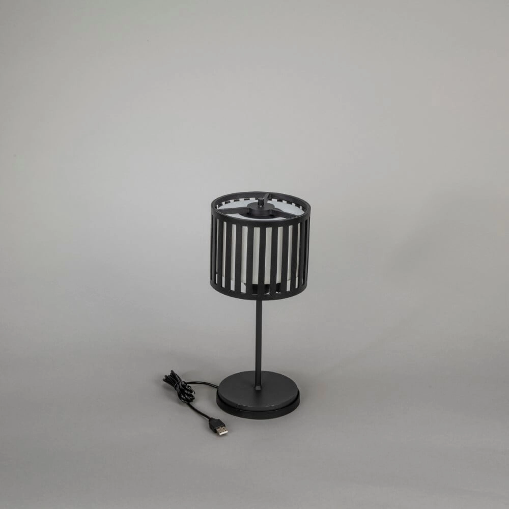 Einzigartige Tischlampe Bottle schwarz wiederaufladbar KonstSmide 7318308377520