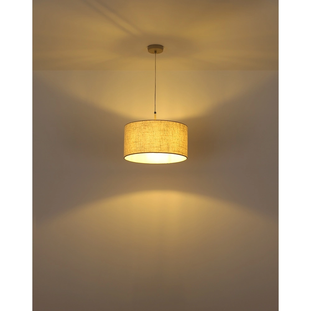 Pendelleuchte Deleon sandbraun Ø 40cm Globo 9007371575909