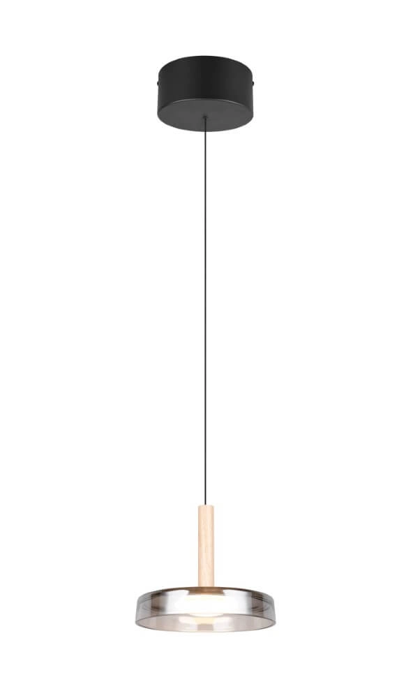 LED-Hängelampe Celeste Ø 22cm - Rauchglas
