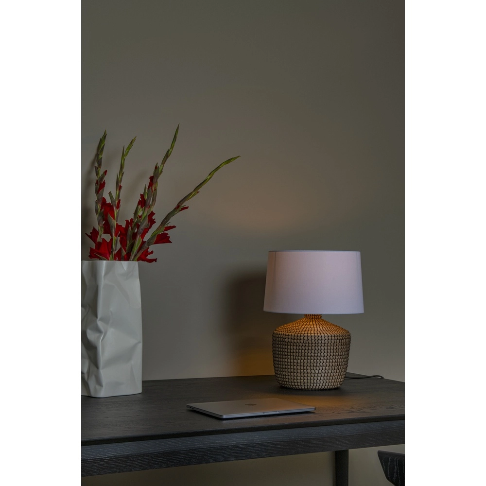 Tischlampe Ambala Ø 45 cm – Seegrasbraun Premium by Lucide 5411212106117