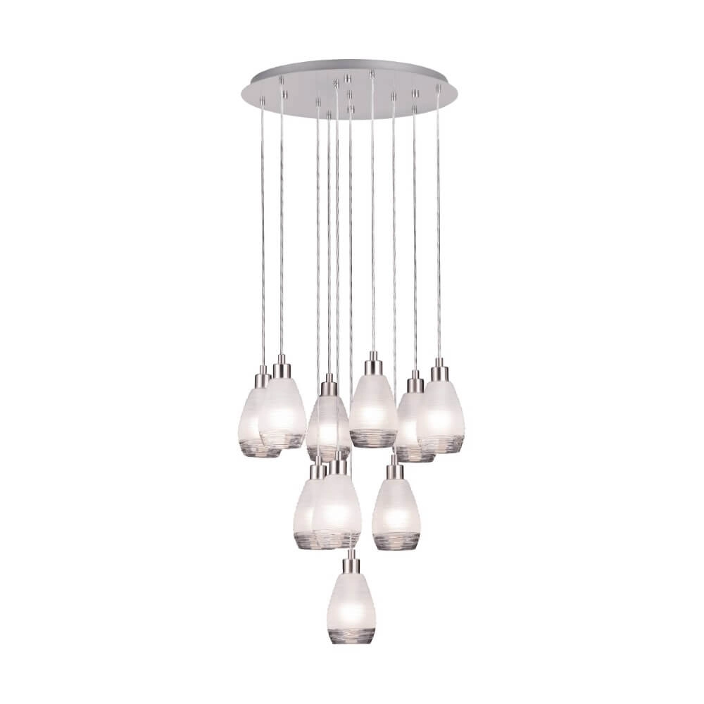 Hängelampe mit 10 Leuchten Siracusa Nickel Stars of Light 9002759395032